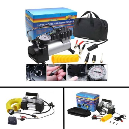 Компресор За Помпане На Гуми - Двубутален Двуцилиндров 12V 20A