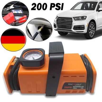 Немски Компресор за помпане на гуми - Авто компресор за въздух 12V/220V