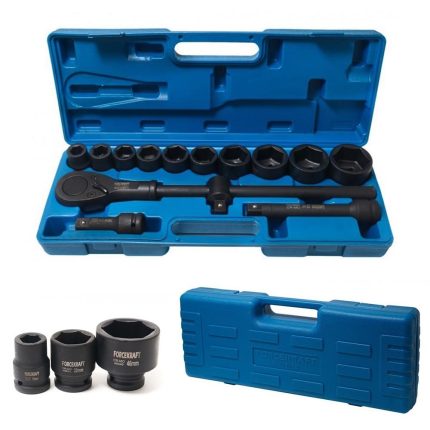 УСИЛЕНО ГЕДОРЕ С УДАРНИ ВЛОЖКИ 3/4″ 14 ЧАСТИ FORCEKRAFT