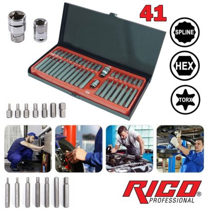 Еврейски Звезди RICO Professional Торкс 41 части - Хром Ванадиум - Накрайници