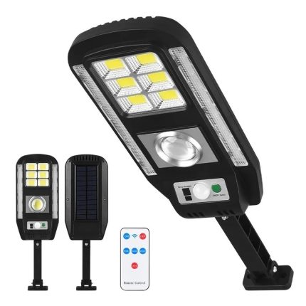 Соларна лампа със 89 COB LED диода с 3 режима, сензор за движение и фотоклетка, дистанционно