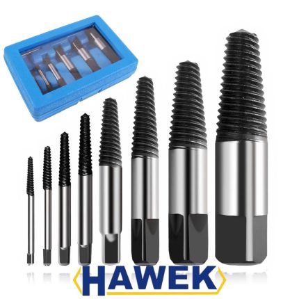ЕКСТРАКТОРИ 8 ЧАСТИ ЗА БОЛТОВЕ И СКЪСАНИ ВиК ЧАСТИ HAWEK , HW-1023