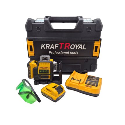 Лазерен Нивелир 3D с 16 линии 360° KrafT Royal + 2 батерии и зарядно